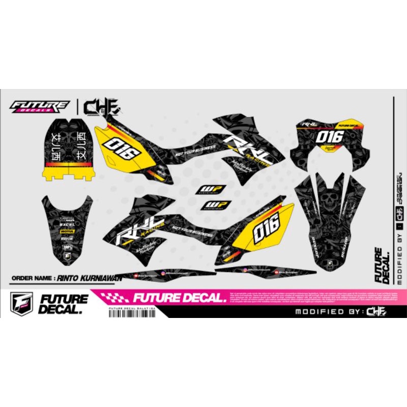 DECAL KLX BF / D TREKER GLOSY