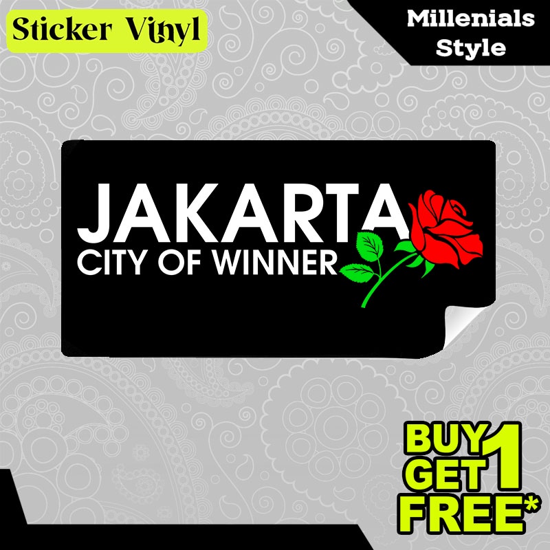 

Stiker Sticker Jakarta City of Winner Tulisan Kalimat Keren dan Inspiratif Aesthetic Bahan Vinyl Satuan Anti Air