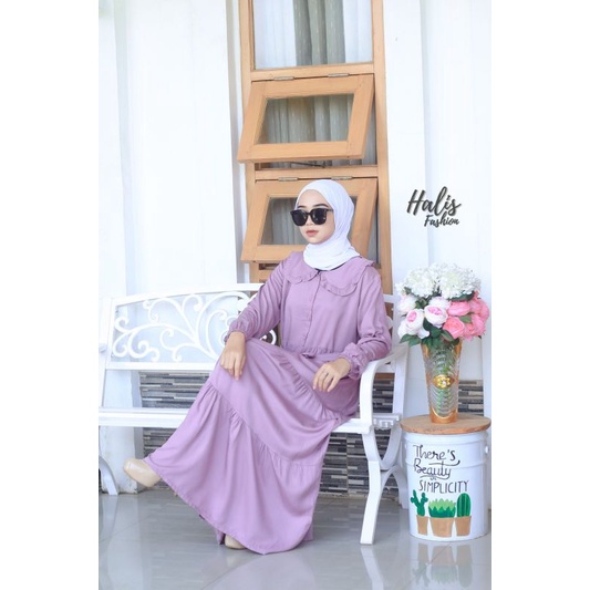 gamis rayon twill import ori by halis