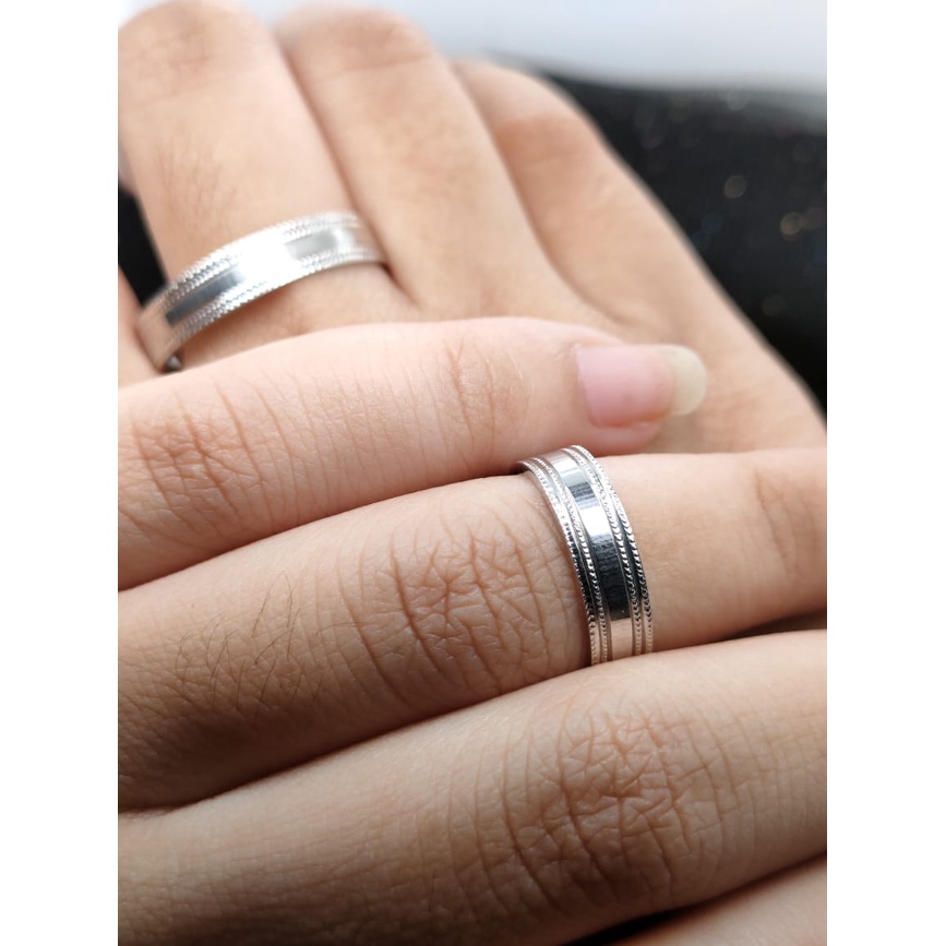 Cincin nikah Emas 17K - 1 Pasang 8 gr Kadar 750 - 73