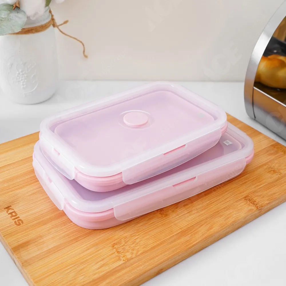 Ace Ataru 800 Ml Tempat Makan Silikon - Pink