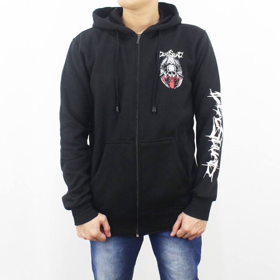 JAKET HOODIE MUSIK DEADSQUAD M L XL XXL - JAKET DEADSQUAD HEAVY METAL - JAKET UNDERGROUND DEADSQUAD