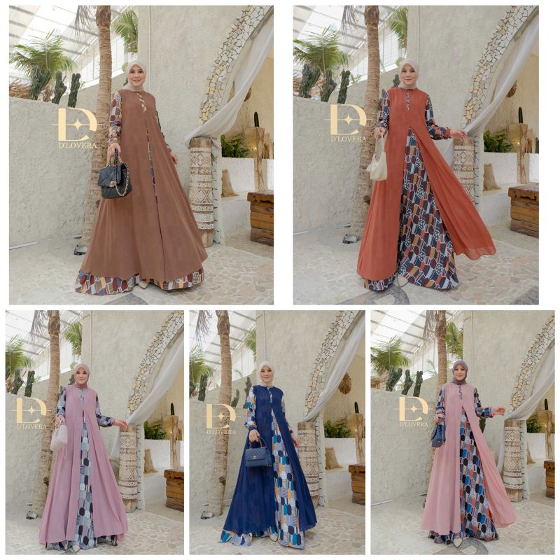 Zahra dress by Dlovera/cotton armani mix ceruty/original branded/dress lebaran/dress kekinian/busui 