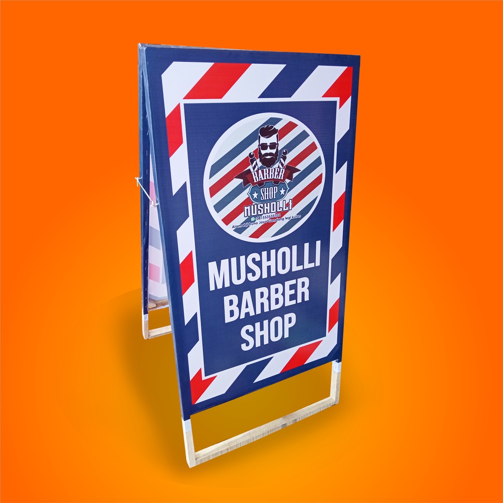 

Standing Banner Spanduk Pangkas Potong Rambut Barbershop