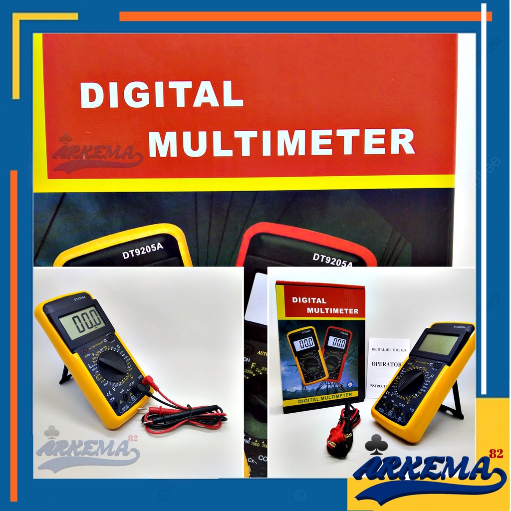 AVO METER | MULTI TESTER DIGITAL DT9205A | MULTIMETER DIGITAL DT9205A | DIGITAL AVO METER