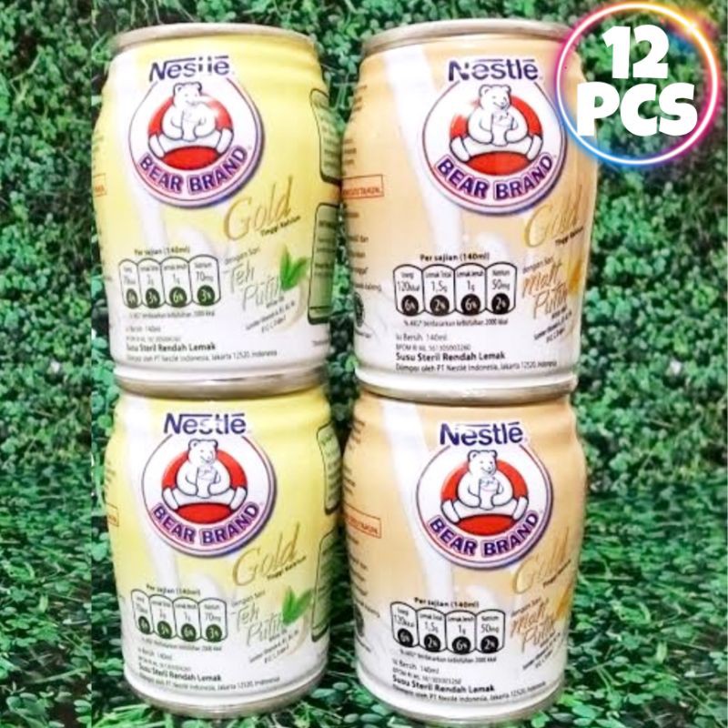 Susu Beruang Bear Brand Gold White Malt 140ml {1/2 Karton isi 12 Pcs}