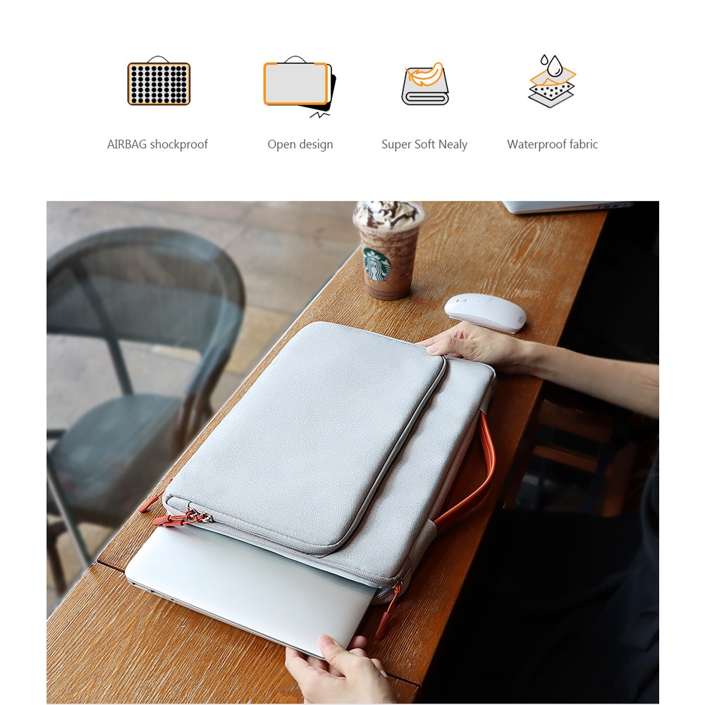 Laptop Leather Sleeve Tas  Case bag Office Briefcase For Any Laptop And Macbook Pro Air 11 12 13 15 16 Laptop iPad Tablet Cover