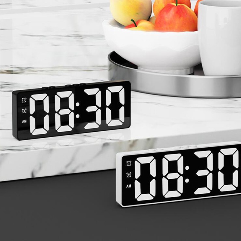 Jam Alarm Digital LED 12 / 24 Jam Dengan Kontrol Suara