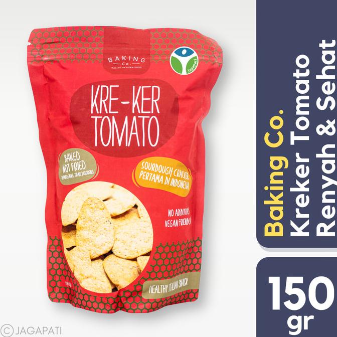 

Baking Co. - Kreker Tomato & Oregano 150gr - Cemilan Sehat - Non MSG