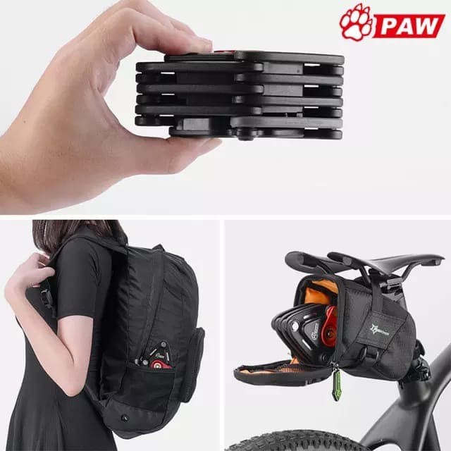 Paw Folding bike lock kunci sepeda gembok sepeda kunci pengaman