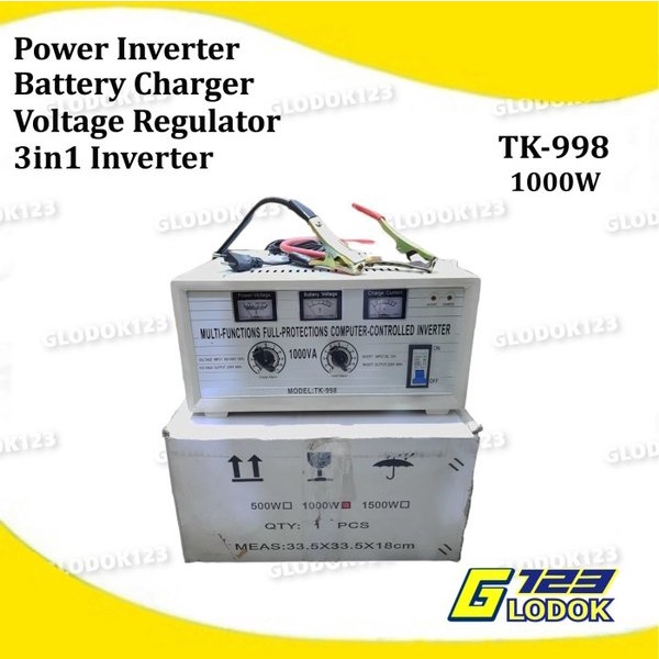 Power Inverter 3 in 1 DC AC Voltage Regulator Charger Cas Aki