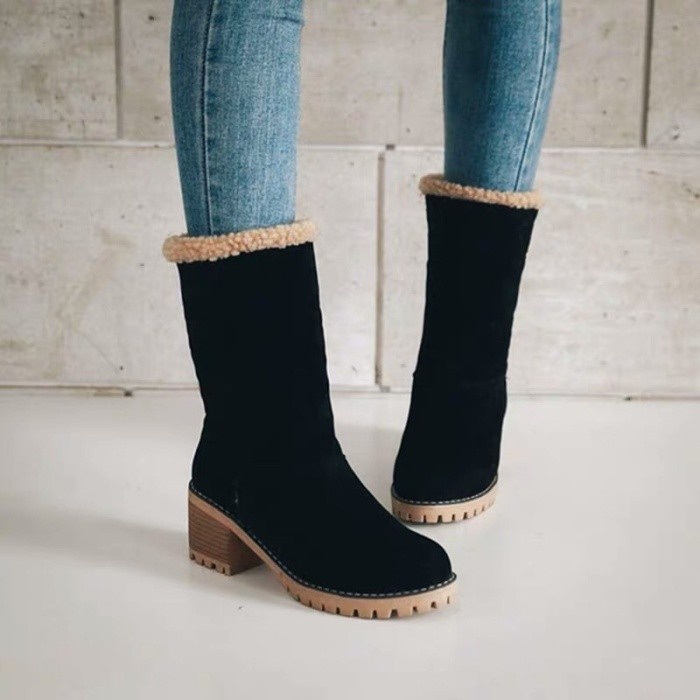 Sepatu bot bulu wanita musim dinginWinter suede boots women