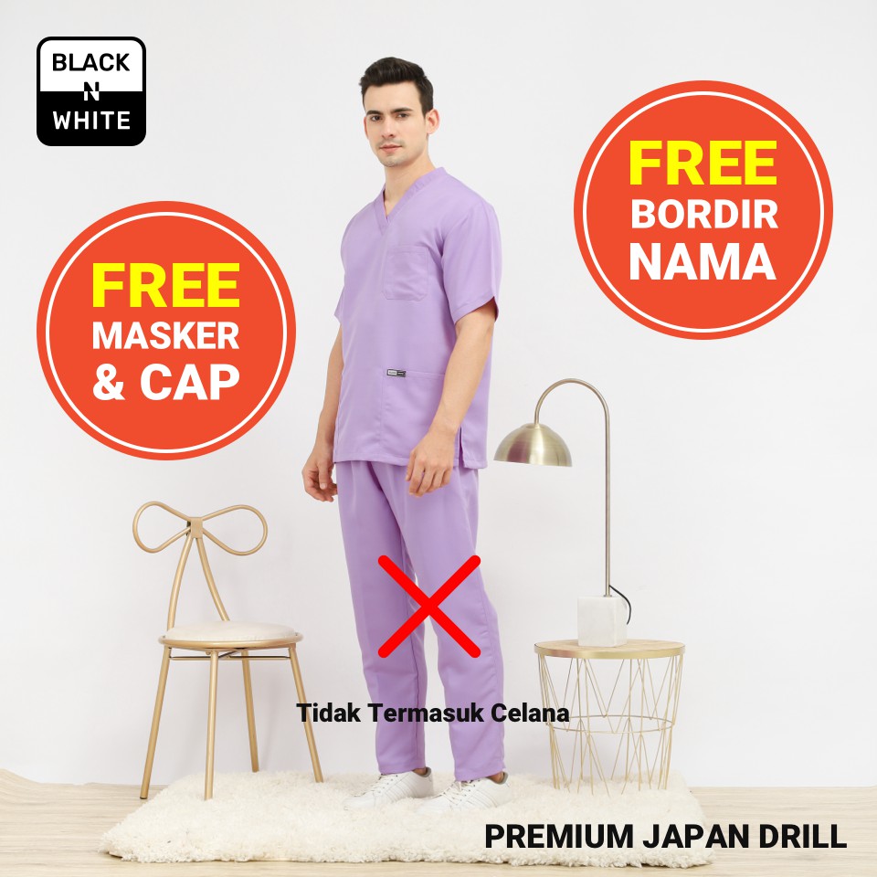 Atasan / Baju OKA / Baju Jaga / Baju Perawat / Baju OK / Baju Dokter Jaga / Baju SCRUB