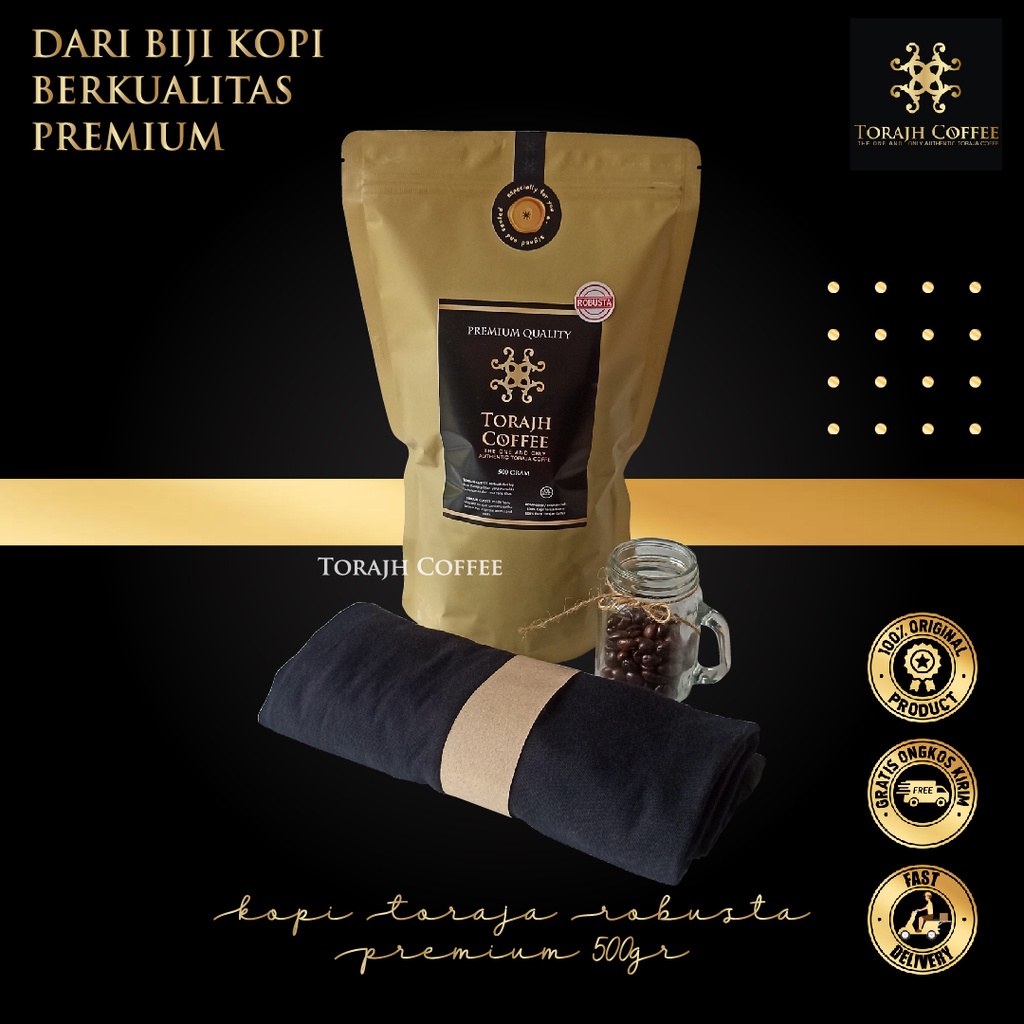 

Biji Bubuk Kopi Toraja Robusta Murni 500gr Original 100% Murah Berkualitas Premium By Torajh Coffee