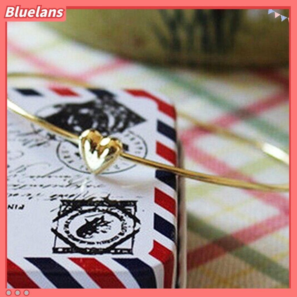 Gelang Bangle Listrik Pola Hati Lapis Alloy Tidak Pudar Untuk Wanita