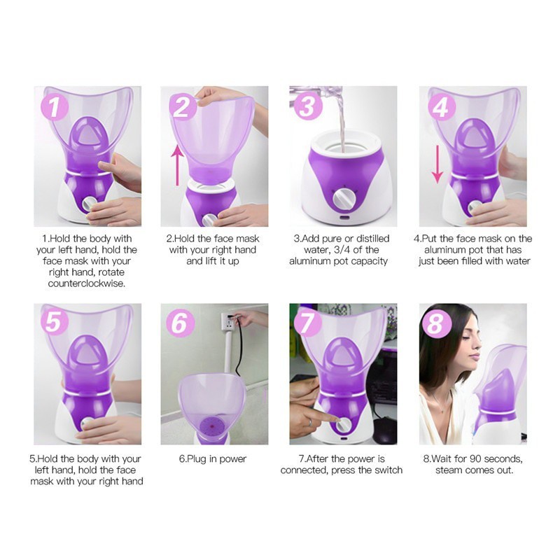 Facial Spa Moisturising Steamer Perawatan Wajah Sauna Pelembab Wajah Air Humidifier