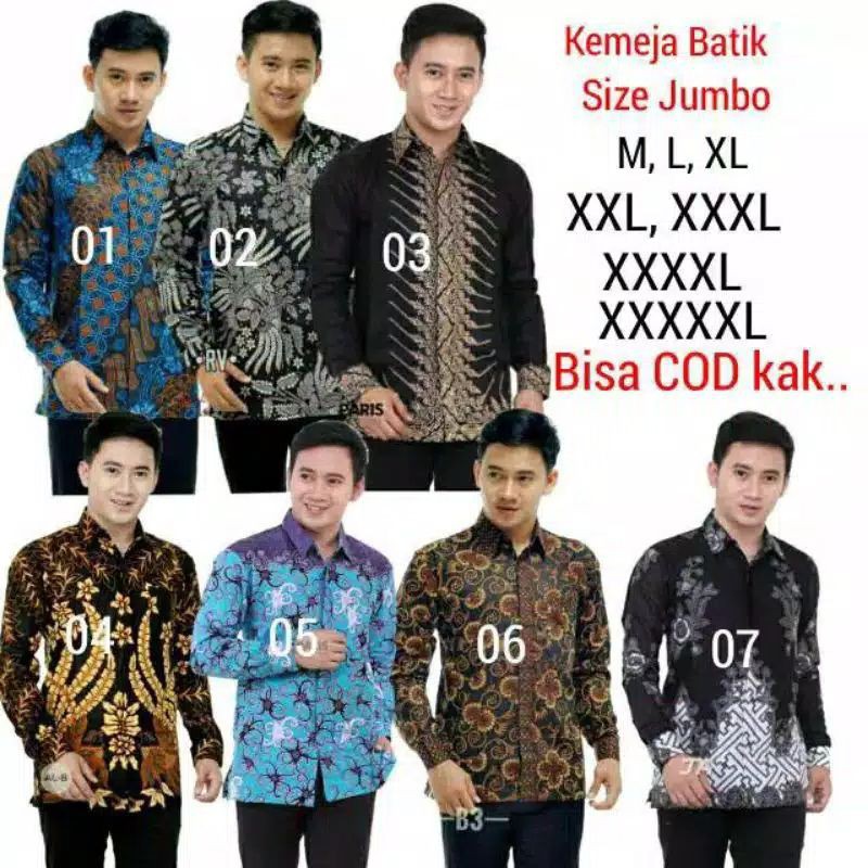 BATIK KEMEJA JUMBO BIG SIZE JUMBO M,L,XL,XXL,3XL,4XL,5XL,6XL,7XL,8XL,9XL,10XL,MURAH BATIK JUMBO