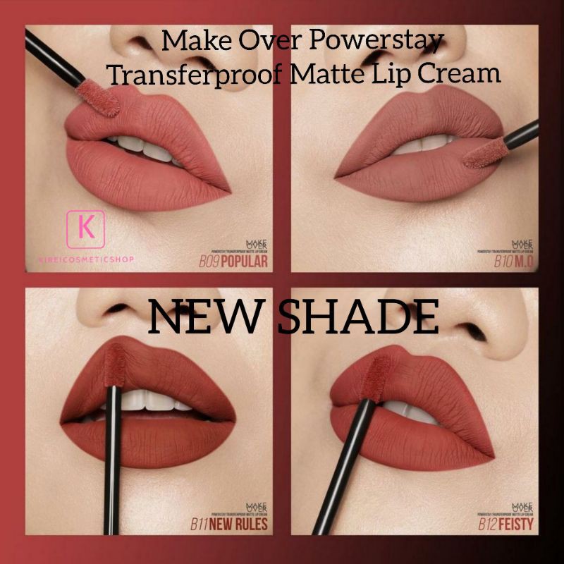 Make Over Powerstay Transferproof Matte Lip Cream New Shade 09 12 Shopee Indonesia Lipstik makeover powerstay transfer