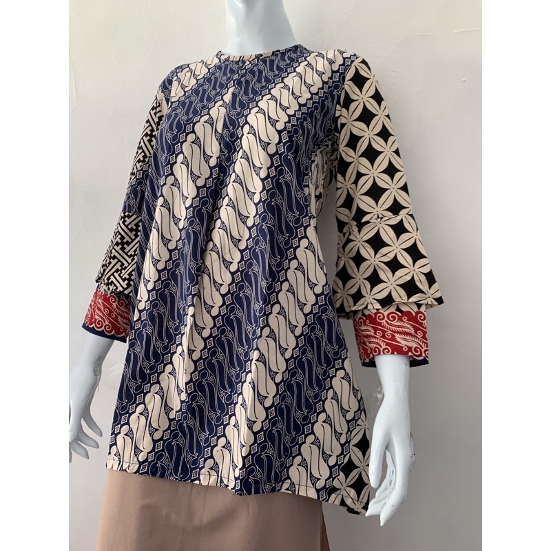 Best Seller Pias Jelita Atasan Baju Wanita Tunic Batik Cewek Tunik Kerja Wanita Murah Solo Yn36L6FBwJkNg