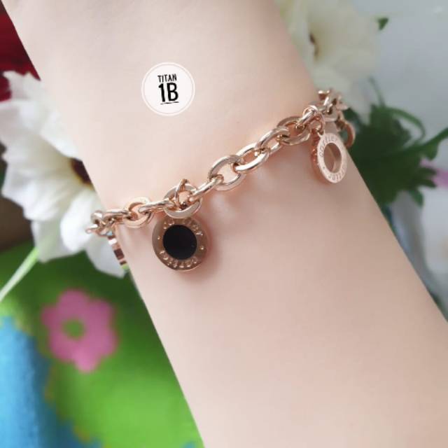 TITANIUM GELANG RANTAI CARTIER ROSE GOLD