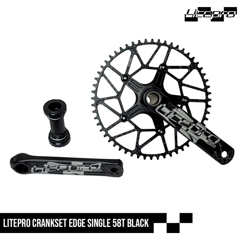 LITEPRO CRANKSET EDGE 58T BLACK