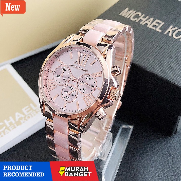 Jam analog wanita terbaik- COD MK Michael Kors Jam Tangan Quartz Dengan Strap Keramik Women Ceramics