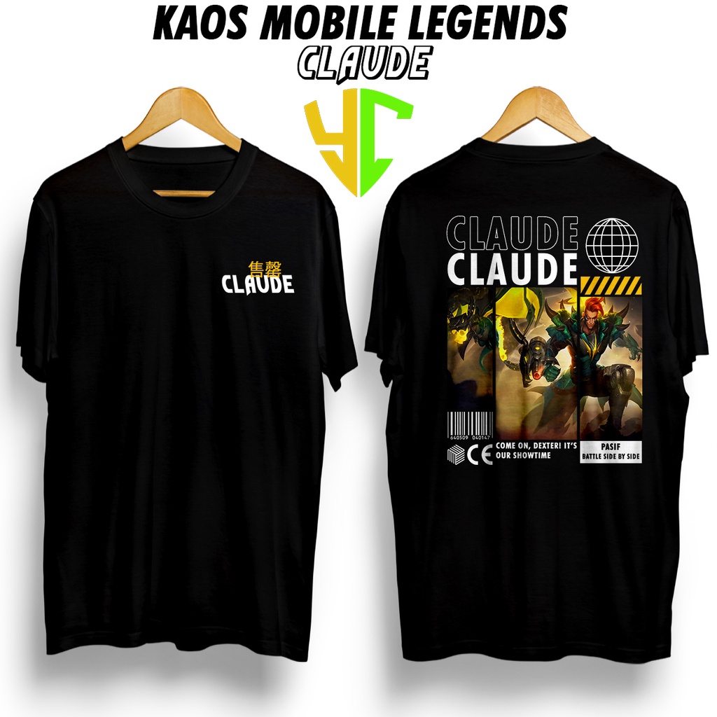 YC Kaos StreetWear Hero ML (CLAUDE EPIC) Bisa Request Hero, Kaos Pendek Pria Kaos Premium Kaso Stree