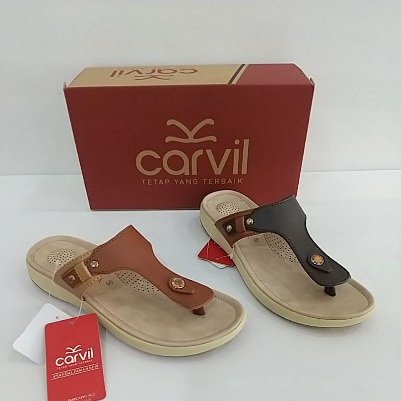 Sandal Kasual Jepit Carvil Wanita Naffa 01 | Sandal Carvil Cewe | Sandal Jepit Carvil Wanita | Sanda