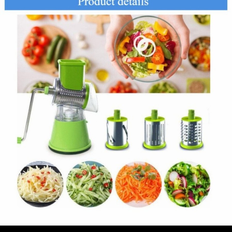 Drum Grater Tabletop Alat Parut Sayur Buah Pengiris Serbaguna Dapur on