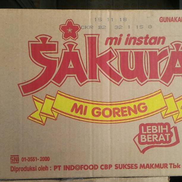 

{BISA COD} Mie Instant Goreng Sakura perDus STOK TERBATAS [Kode 1|Kode 2|Kode 3|Kode 4|Kode 5|Kode