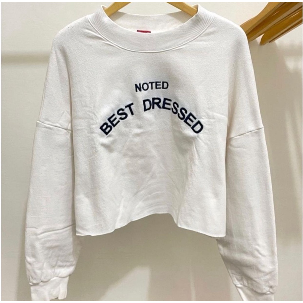 NOTED BEST DRESSED SWEATER CROPE OVERSIZE BAHAN FLEECE BAHAN FLEECE