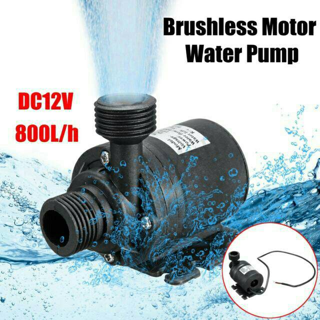 Pompa 800L/H Air Mini Celup DC Submersible Brushless 12V DC 22W 5m Aquarium Hidroponik Waterpump