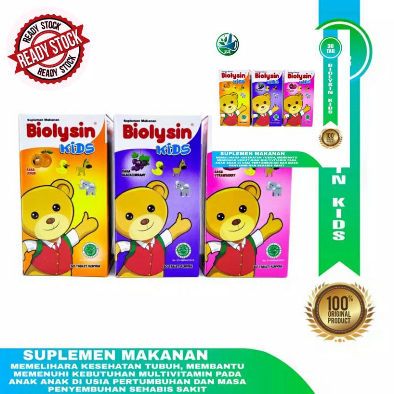 Biolysin Kids Multivitamin Penambah Nafsu makan /Mencegah sakit/Mempercepat pemulihan dari sakit