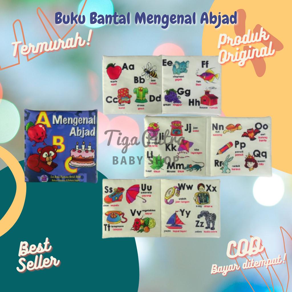 Buku Bantal Softbook Mainan Edukasi Anak Mengenal Abjad Baca ABC