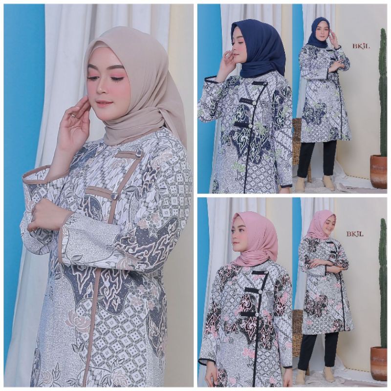 BATIK DJ | TUNIK BATIK MOTIF SERAGAM BATIK DIANPUTRI BAJU BATIK WANITA