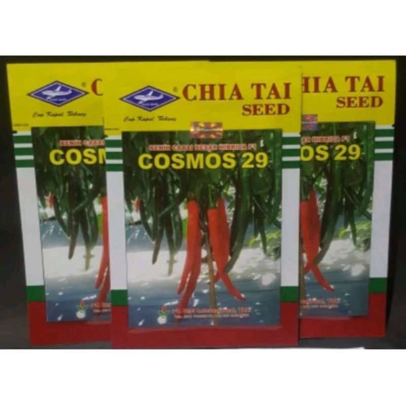brnih bibit cabe besar terbaik COSMOS 29 CAP KAPAL TERBANG isi+/-10gram benih unggulan