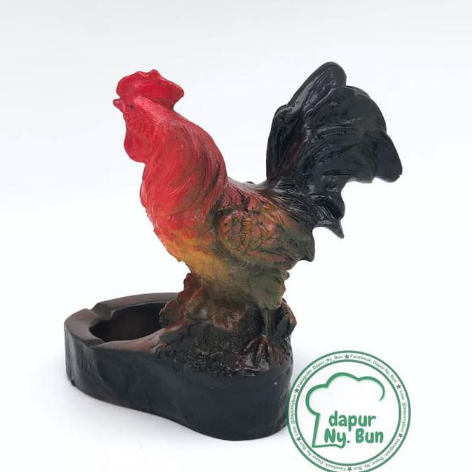 Asbak Ayam Jago / Asbak Fiber Ayam Jago / Asbak Patung Hiasan