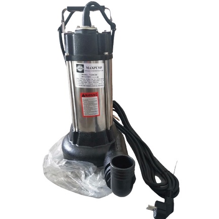 MAXPUMP WQD7-8-0.75 FQG Pompa Celup Air Kotor 2inch Blade Otomatis Pisau ada Saklar Grinder 1Hp 7Kubik Sewage Pump