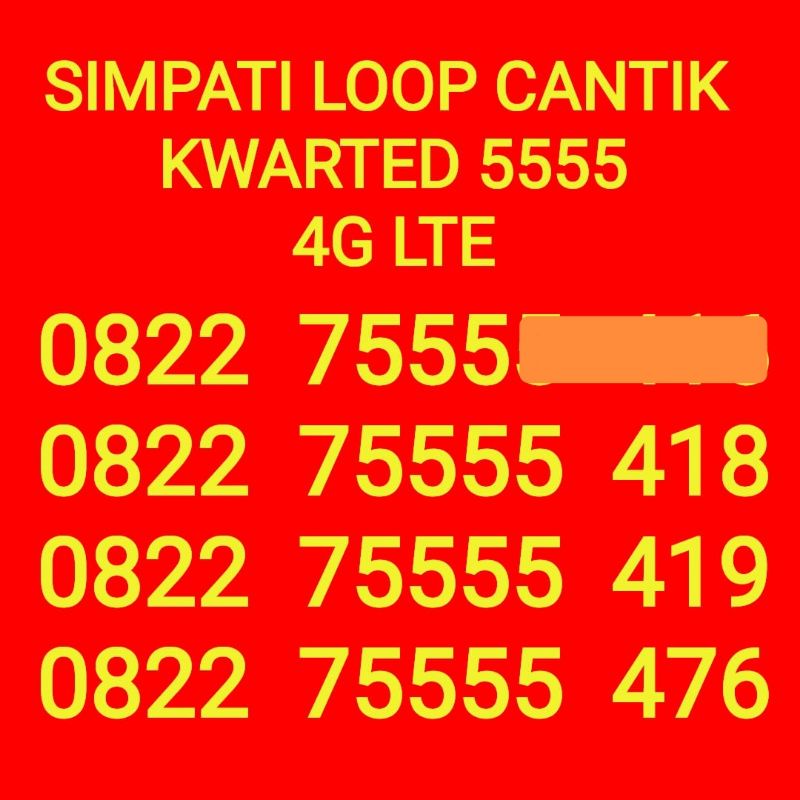 Promo simpati loop cantik 5555