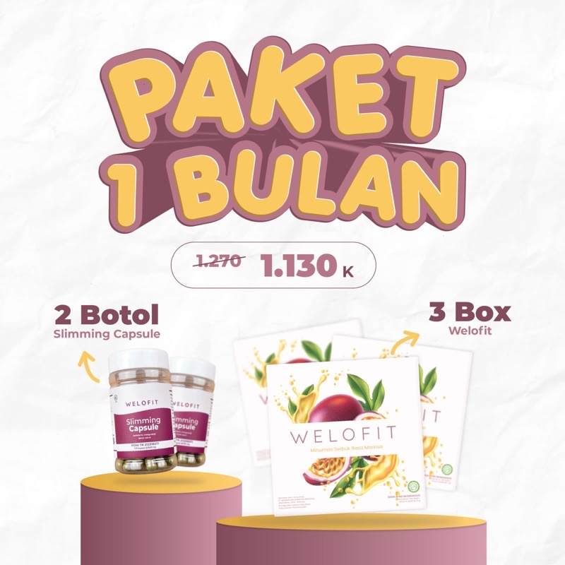 PAKET SEBULAN (EST TURUN 5KG +) 3 BOX + 2 CAPSULE  + TUMBLER