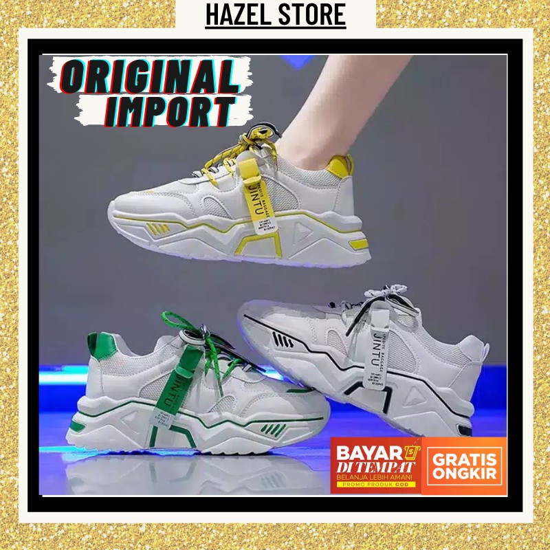 SEPATU SEANEKERS IMPORT JINTU WANITA KOREA TERBARU CASUAL KEKINIAN  4 WARNA GRADE PREMIUM ORIGINAL