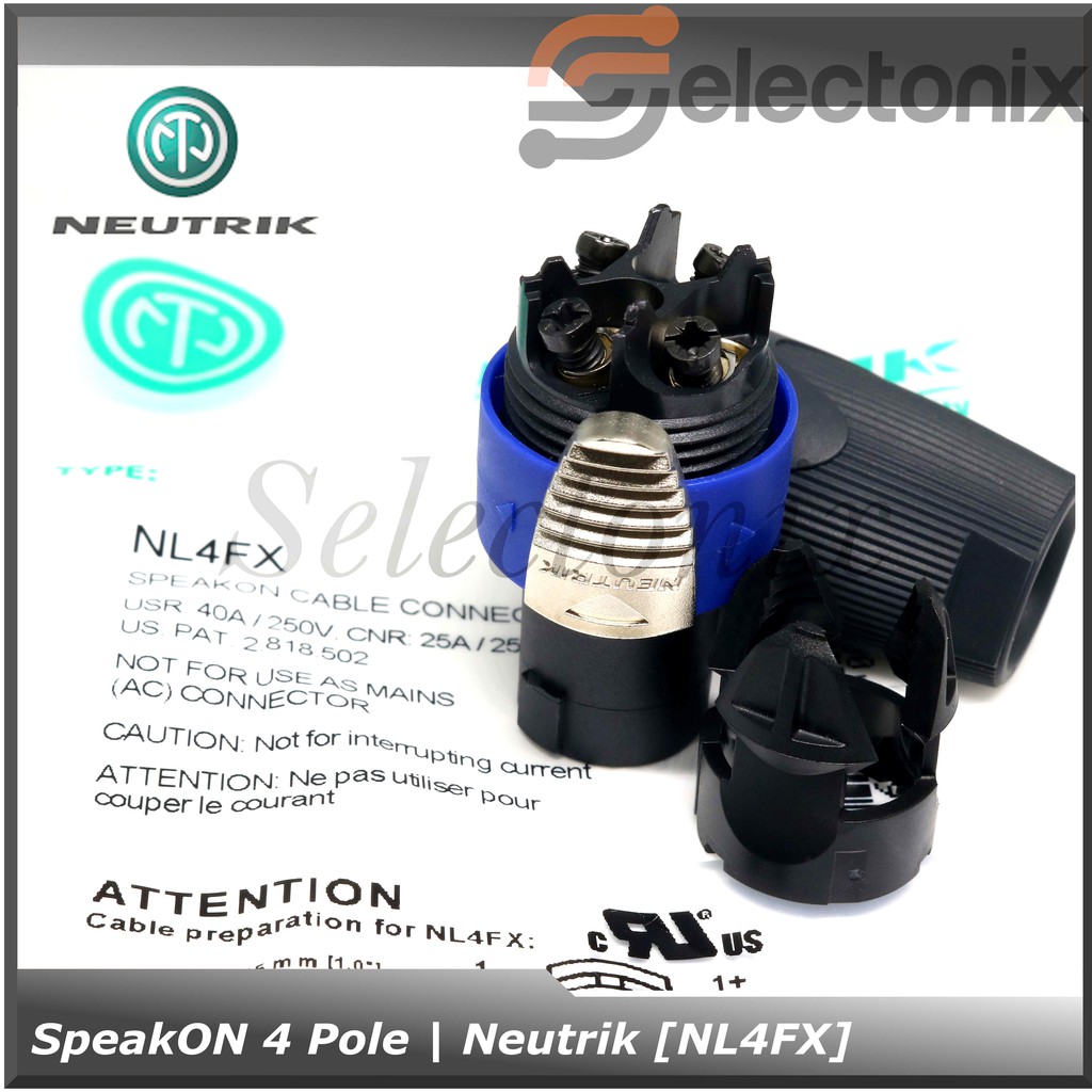 Konektor Audio SpeakON 4 Pole | Neutrik [NL4FXX-W-S]