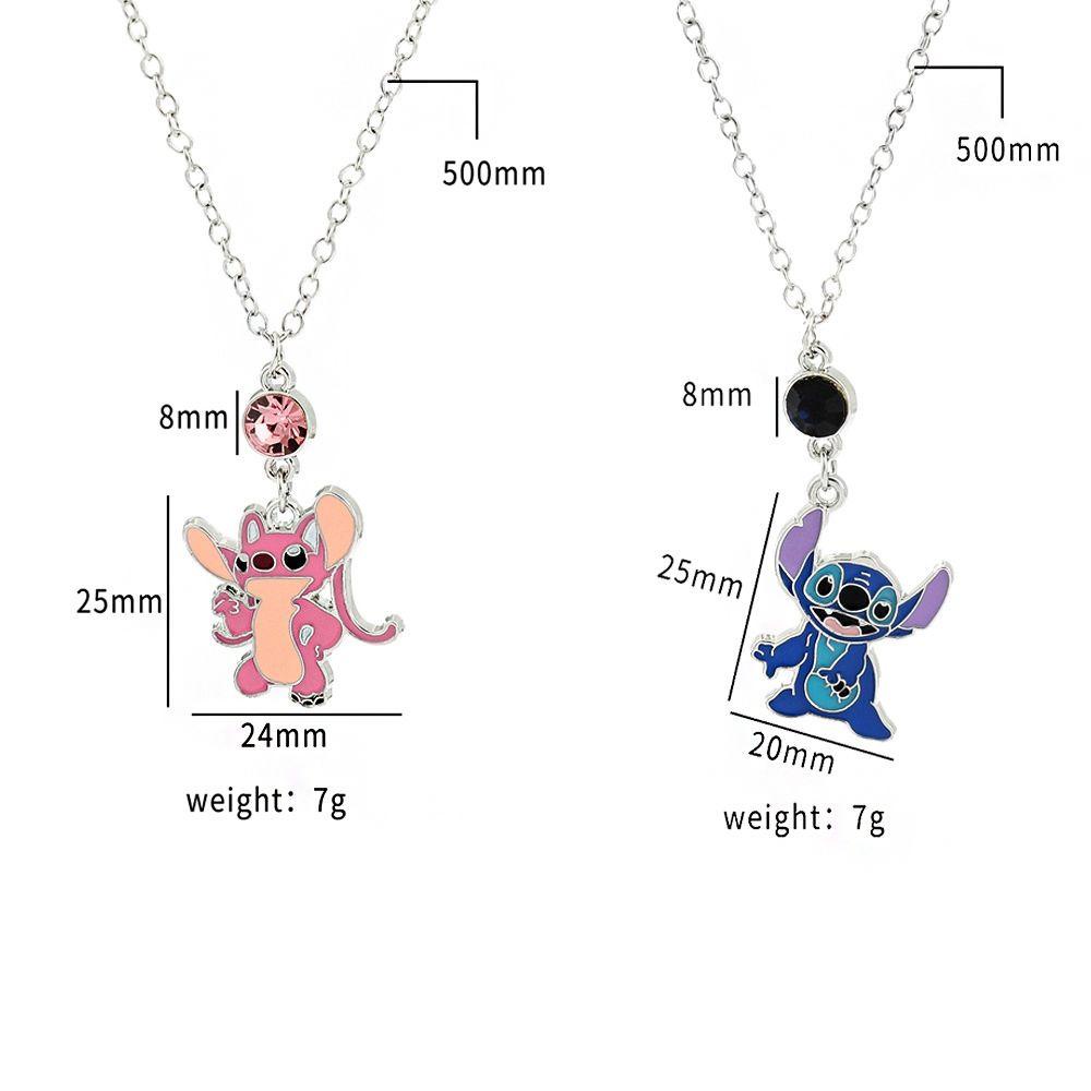 Nickolas1 Best Friends Kalung Lucu Kreatif Perhiasan Persahabatan Lilo &amp; Stitch Angel Stitch Couple Necklace