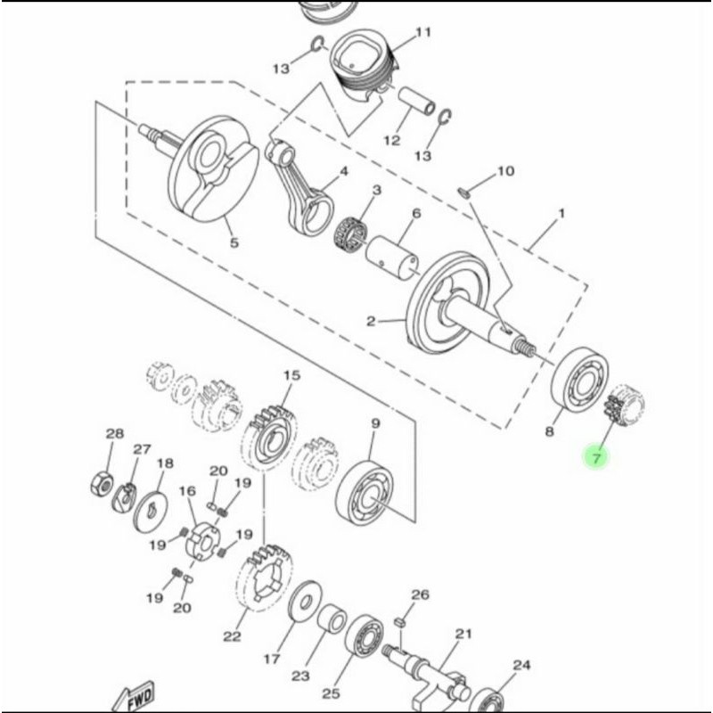 GEAR GIR GIGI TIMING AS KRUK KRUK AS VIXION OLD LAMA NVL NVA ASLI ORI YAMAHA 3C1 E1549 10