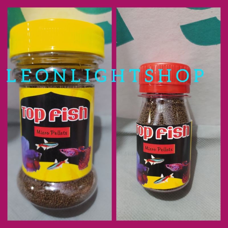 PELET PAKAN IKAN CUPANG 150 GRAM/ PELET KAN HIAS KECIL-KECIL TOP FISH