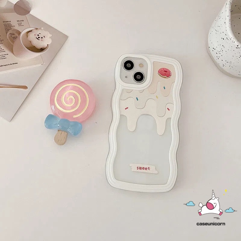 Kartun 3D Lollipop Phone Holder Ice Cream Wavy Edge Soft Case Redmi 12C A1 9T 10 9A 9C 9 10A 10C A1+Redmi Note10 10s 9s 9Pro 11Pro+8 9 Note 11s 11 10 Pro MaxPOCO X3 NFC Pro M3