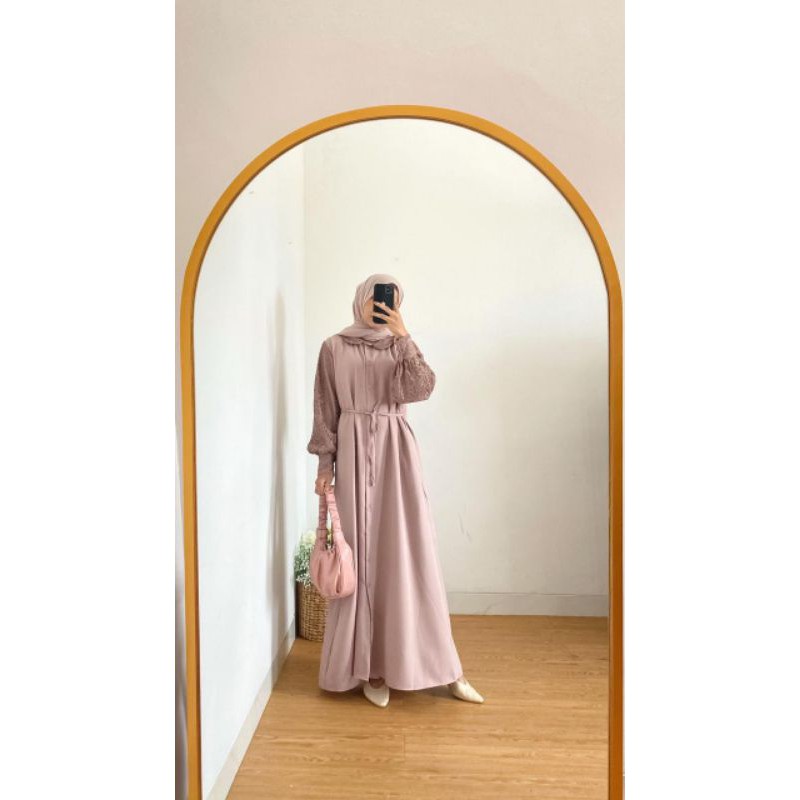 Azkia Abaya by Locana - Blush