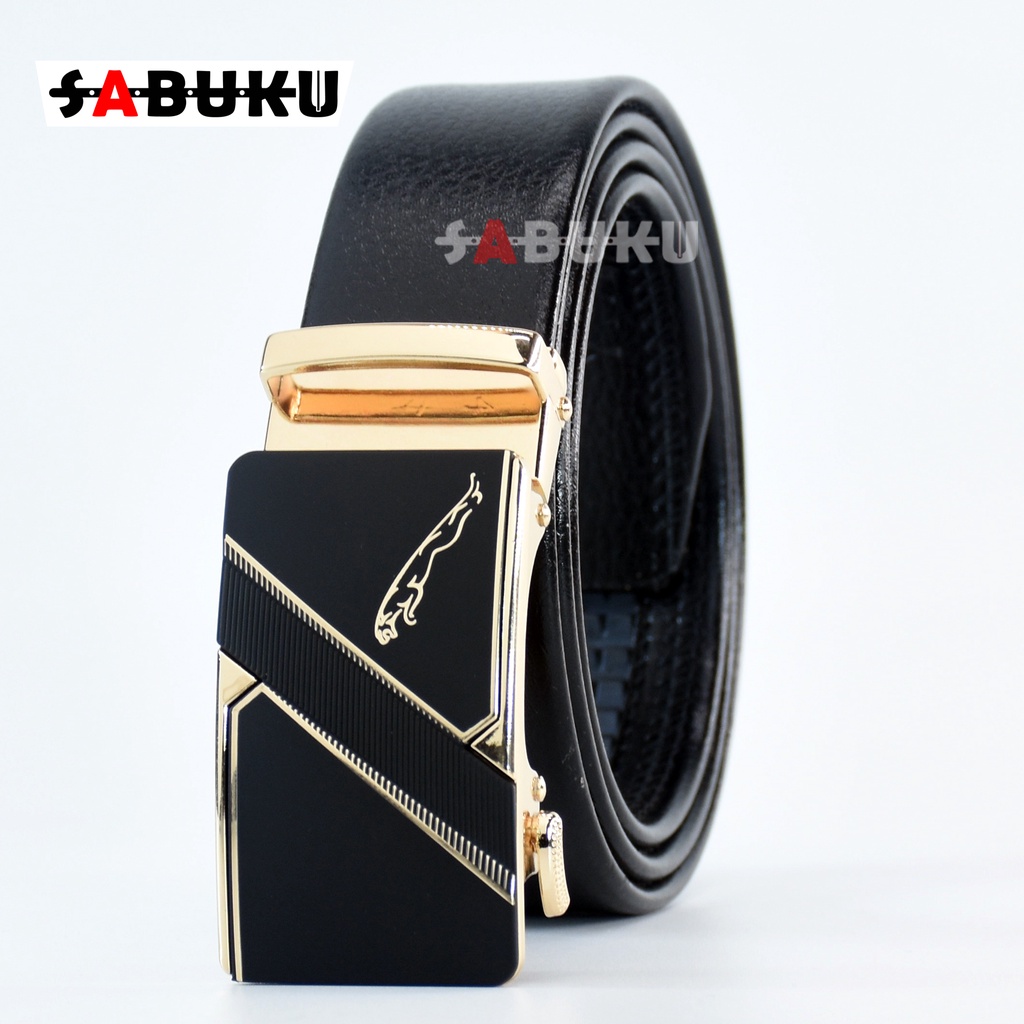 Ikat Pinggang Kulit Gesper Sabuk Tali Pinggang Pria Tipe Otomatis RELL Men Belt -077