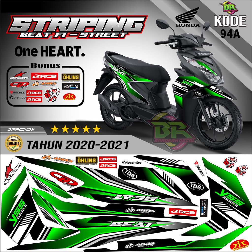 Striping Beat New 2020-2023 Stiker Lis Beat New Variasi kode 94