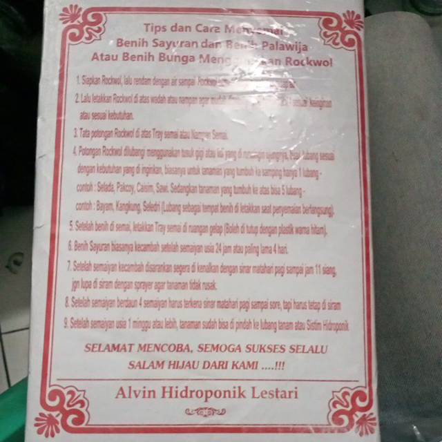 media tanaman hidroponik rockwool